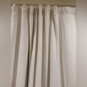 Pottery Barn Shrunken Emery Linen Blackout Curtain, 50 x 84", Ivory